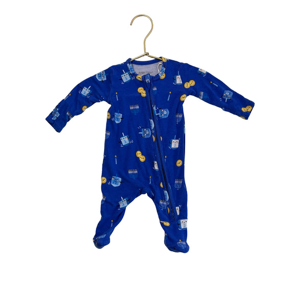 Angel Dear Blue Hanukkah Footie - Size NB