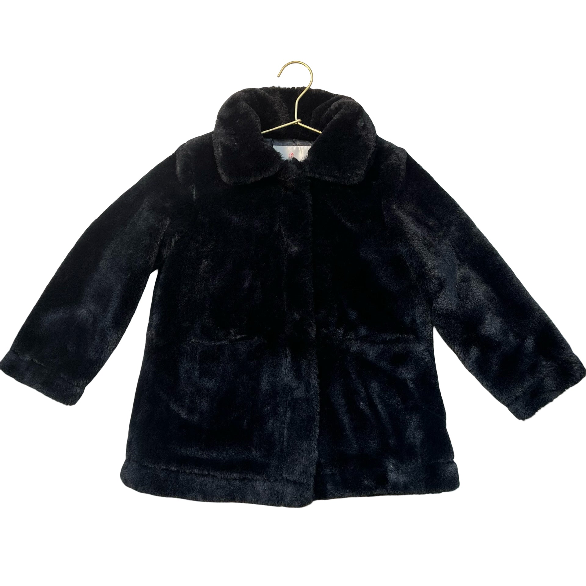 Urban Republic Black Faux Fur Jacket - Size M 5-6