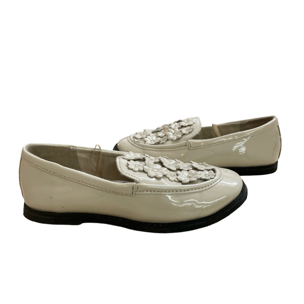 Zara Tan Patent Flower Loafers - Size 27 (10)