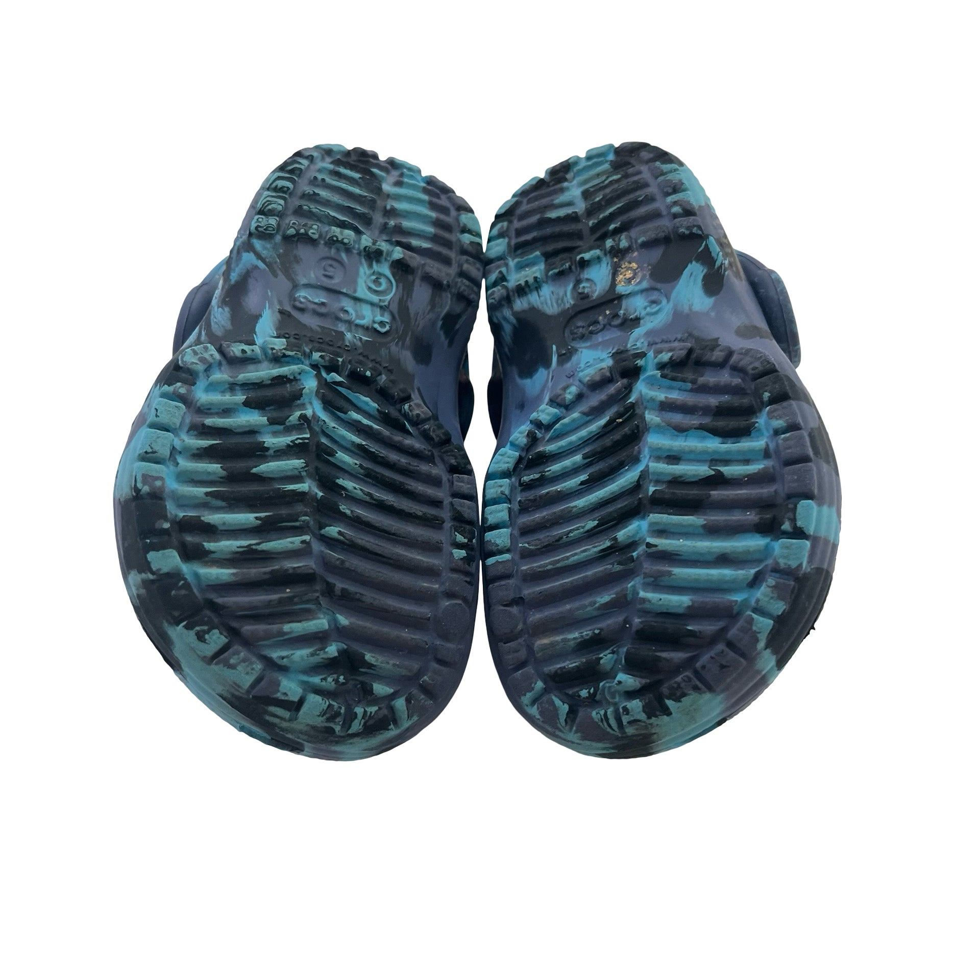 Crocs Blue & Navy Swirl Shoes - Size C5