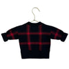 Banana Republic Baby Black & Red Plaid Cotton Tunic Sweater - Size 3-6 Mo
