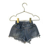 Lola & The Boys Blue Rhinestone Raw Hem Jean Shorts - Size 6