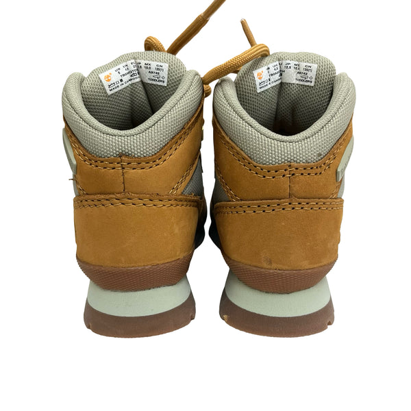 Timberland Tan Leather & Fabric Lace Up Boots - Size 5