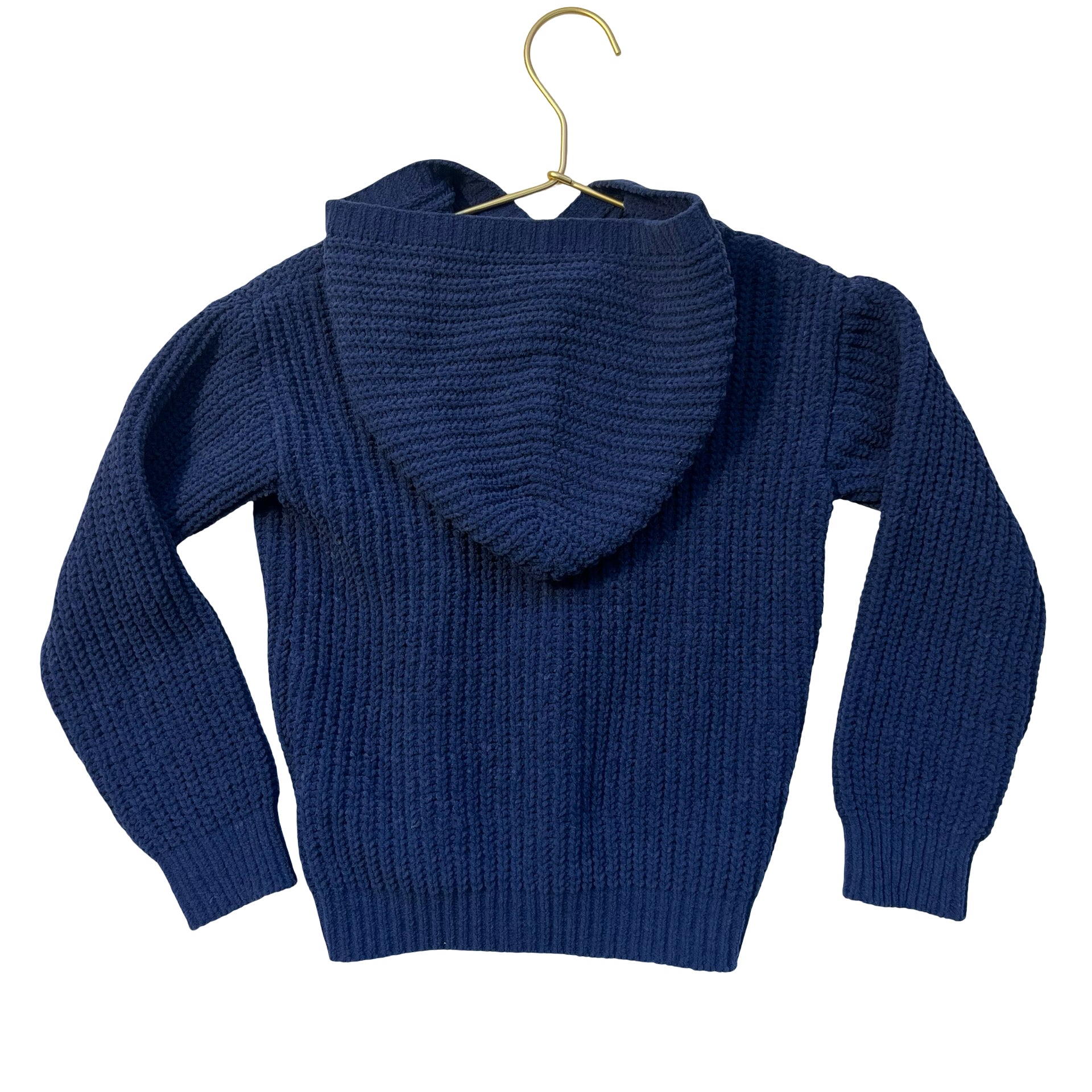 DKNY Navy Hooded Chenille Sweater - Size 4T