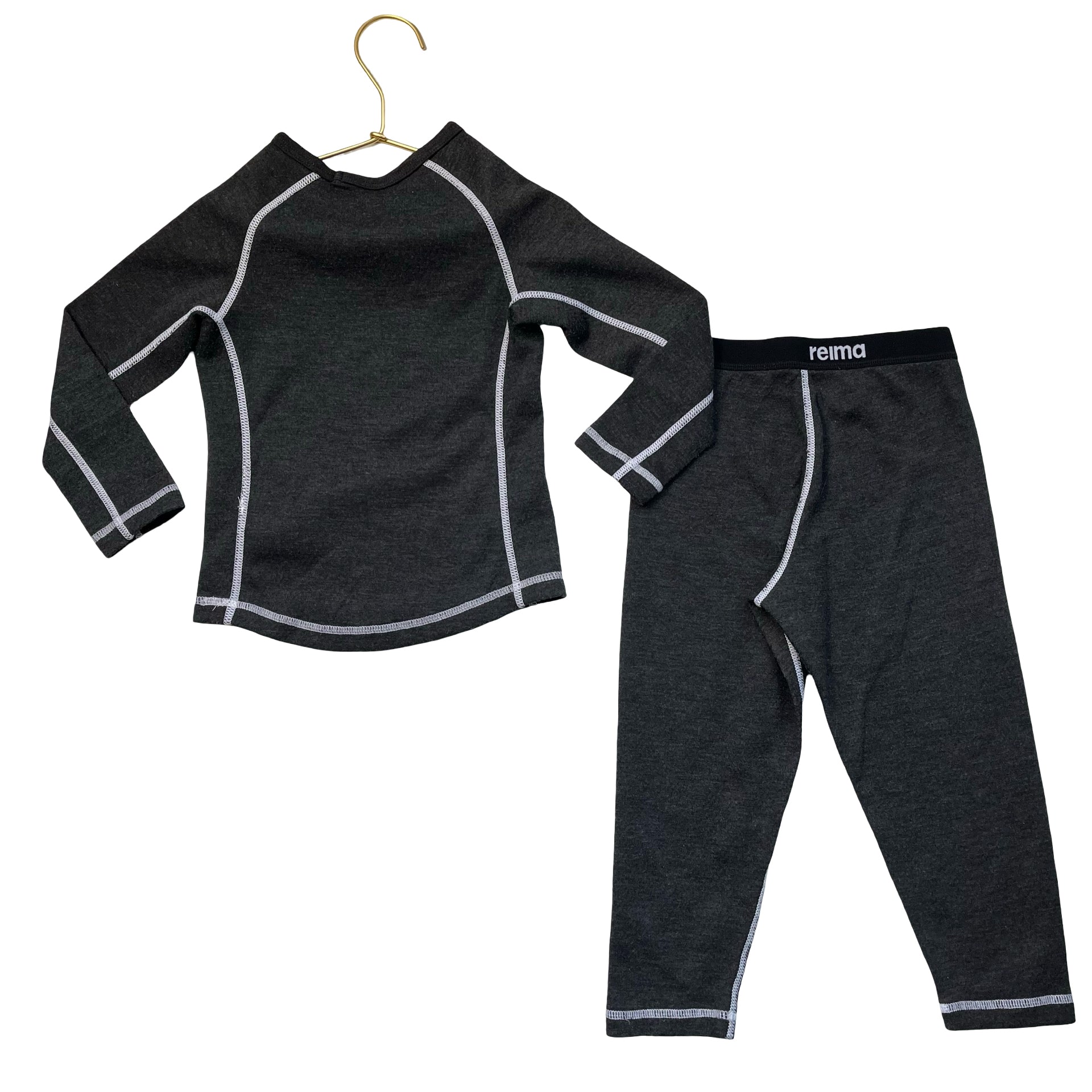 Reima Dark Gray Base Layer Set - Size 90 (18-24 Mo)