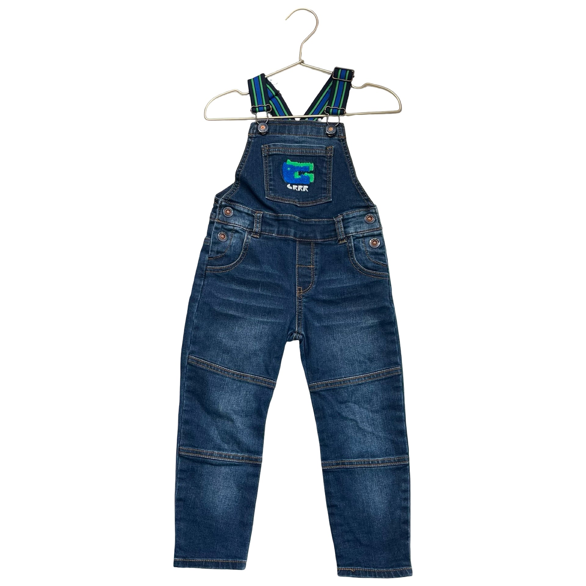 Catimini Denim Patch Overalls - Size 3