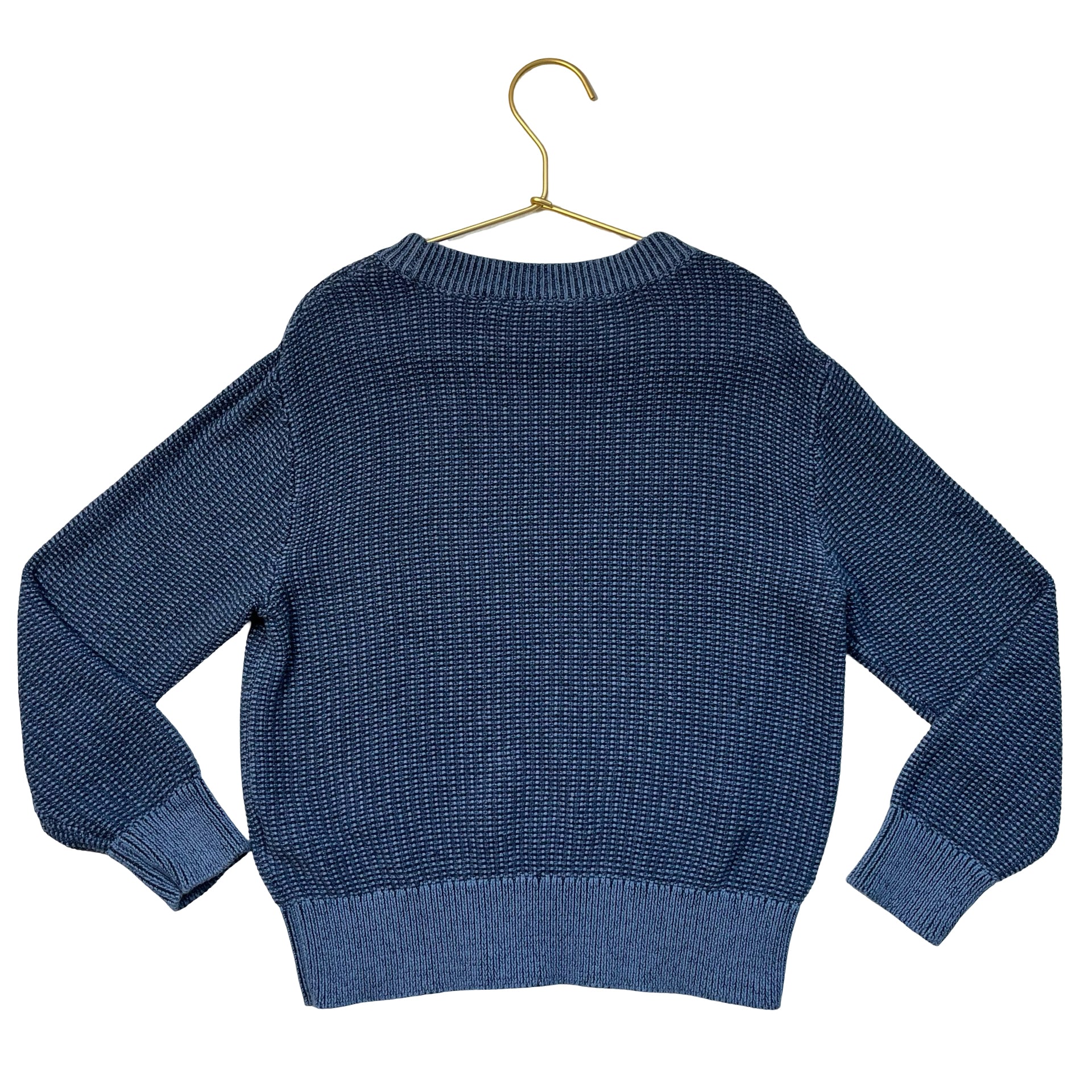 Gap Kids Blue & Navy Pattern Cotton Sweater - Size S 6-7