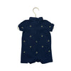 Ralph Lauren Navy Embroidered Bee Polo Romper - Size 3 Mo
