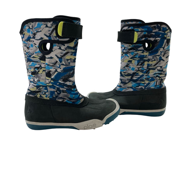 Plae Black, Gray, Blue Boots - Size 9.5