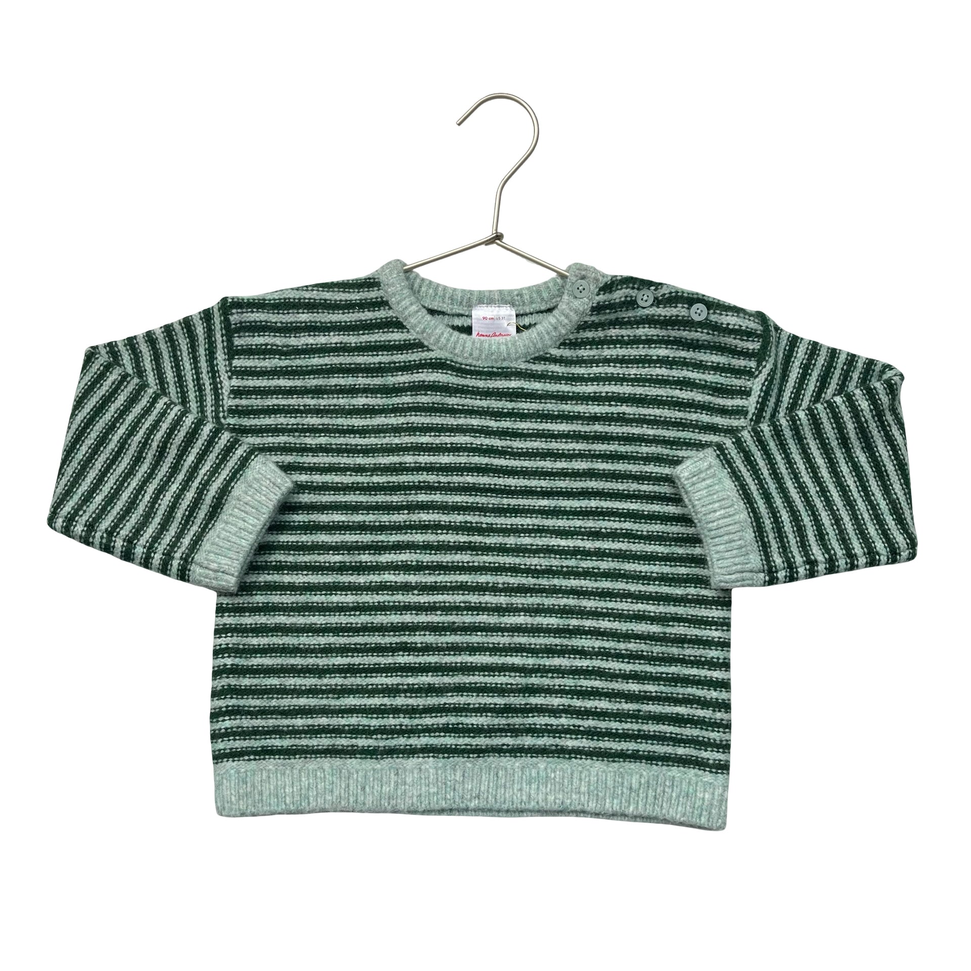 Hanna Andersson Green Striped Sweater - Size 3T