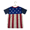 Wes and Willy USA Flag Car Graphic T-Shirt - Size 4