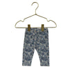 Wheat Blue Floral Leggings - Size 3 Mo