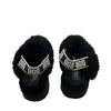 UGG Funkette Black Slippers - Size 13