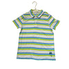 Rockets of Awesome Ivory, Blue, Green, Lime Striped Polo Shirt - Size 10