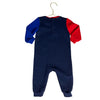 Ralph Lauren Navy Ski Polo Bear Sweatshirt One-Piece - Size 9 Mo