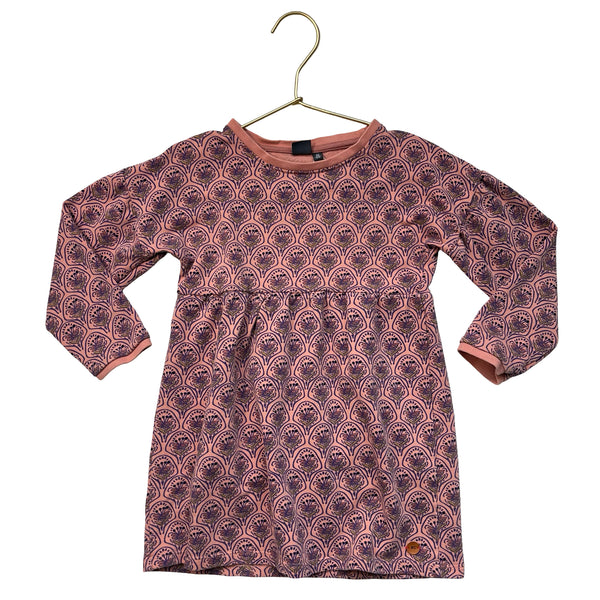 Babyface Dusty Pink & Purple Flower Print Dress - Size 4