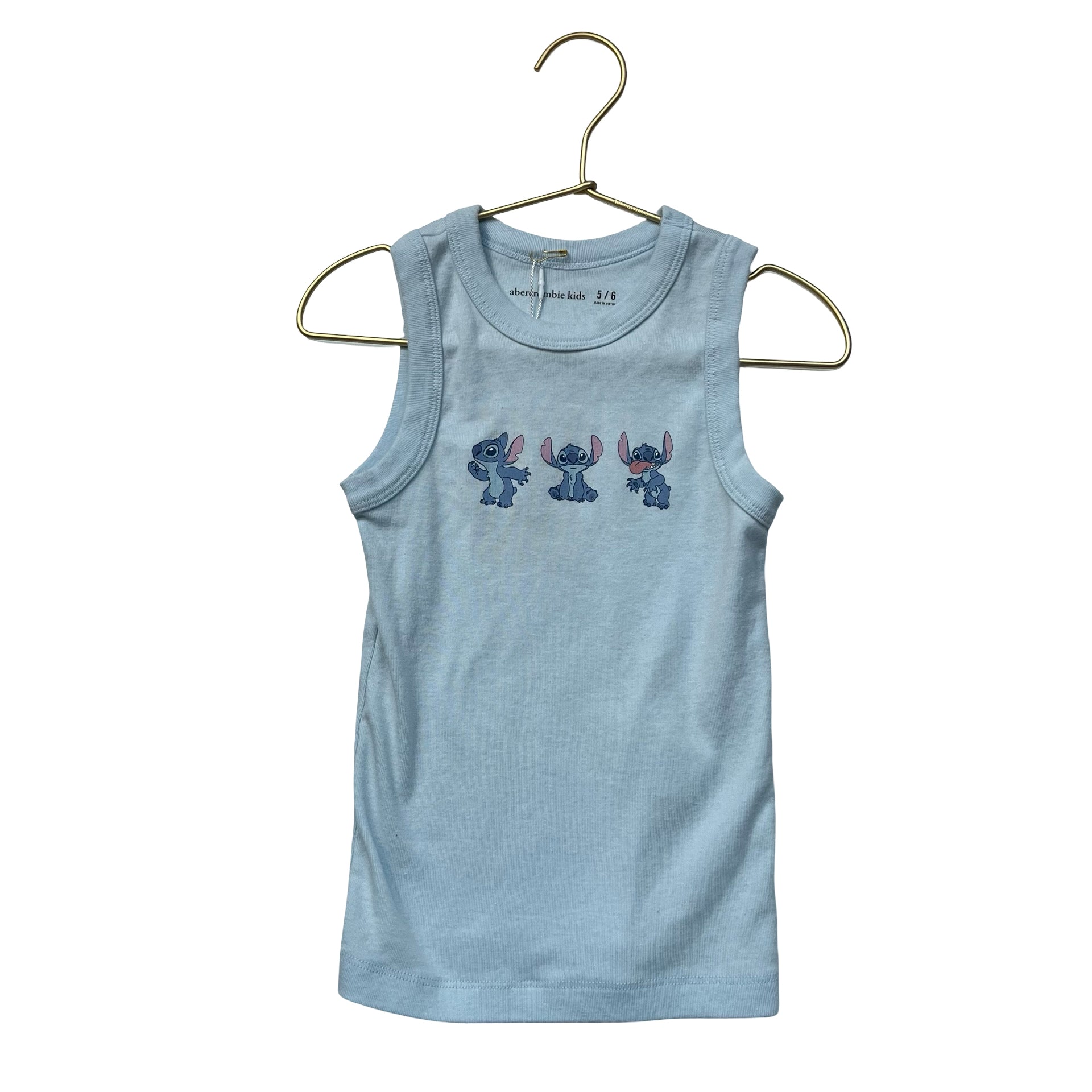 Abercrombie Kids Light Blue Stitch Tank - Size 5-6