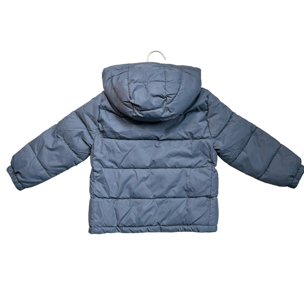 Mango Stone Blue Hooded Puffer Jacket - Size 5/6