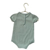 Janie and Jack Sage Green Giraffe Cotton Knit Romper - Size 3-6 Mo