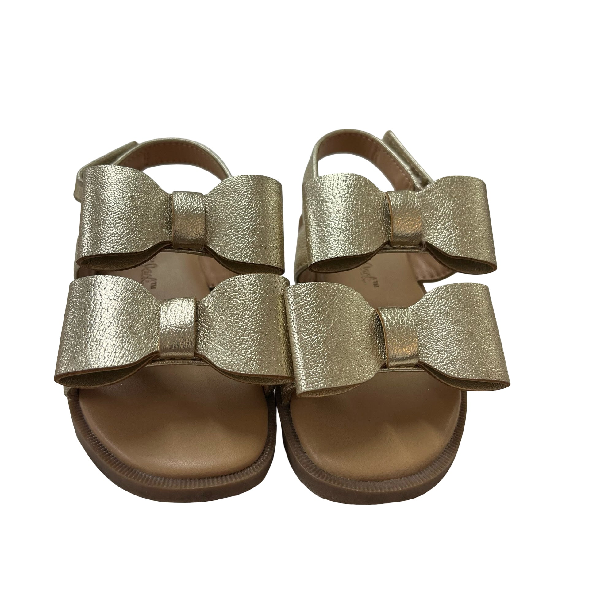 Cat & Jack Gold Bow Sandals - Size 7