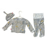 Magnetic Me Ivory & Gray Tree & Animal Top, Pants & Hat Set - Size 0-3 Months