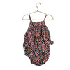 Posh Peanut Pink, Black, Orange, Teal Leopard Print Bubble Romper - Size 2T