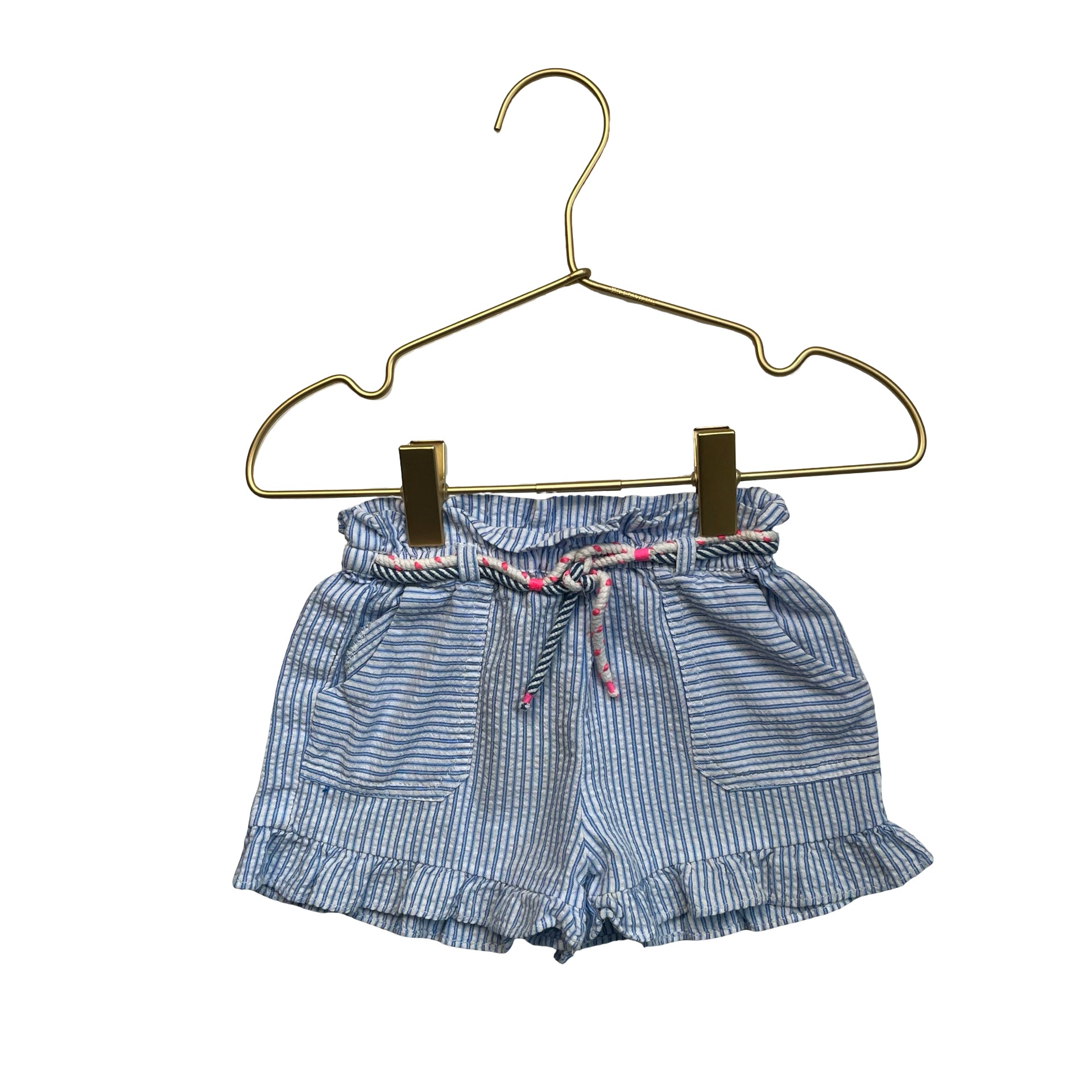Zara Blue & White Striped Shorts - Size 12-18 Mo