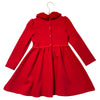 Janie and Jack Red Quilted Faux Fur Collar Dress - Size 5