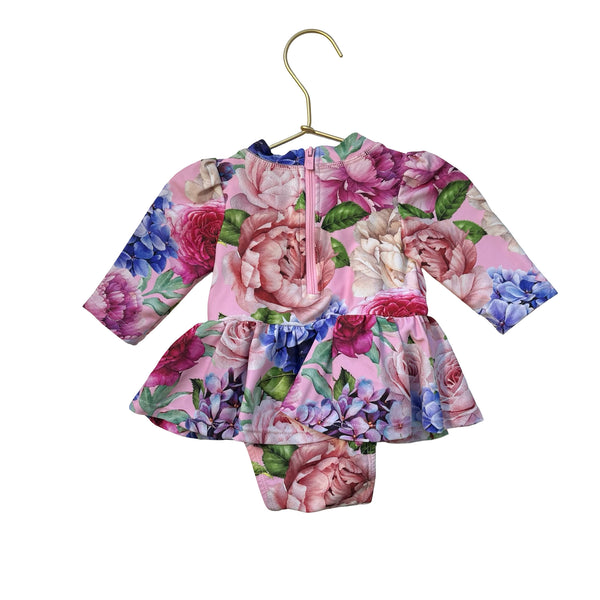 Posh Peanut Floral Swim Suit - Size 6-12 Mo