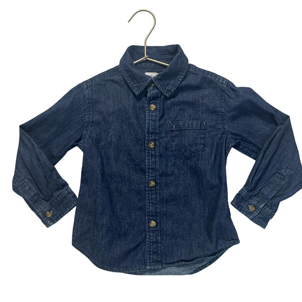 Miles Denim Button Down Shirt - Size 3Y