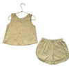 Rylee & Cru Yellow Waffle Fruit Print Tank & Shorts Set - Size 4-5Y
