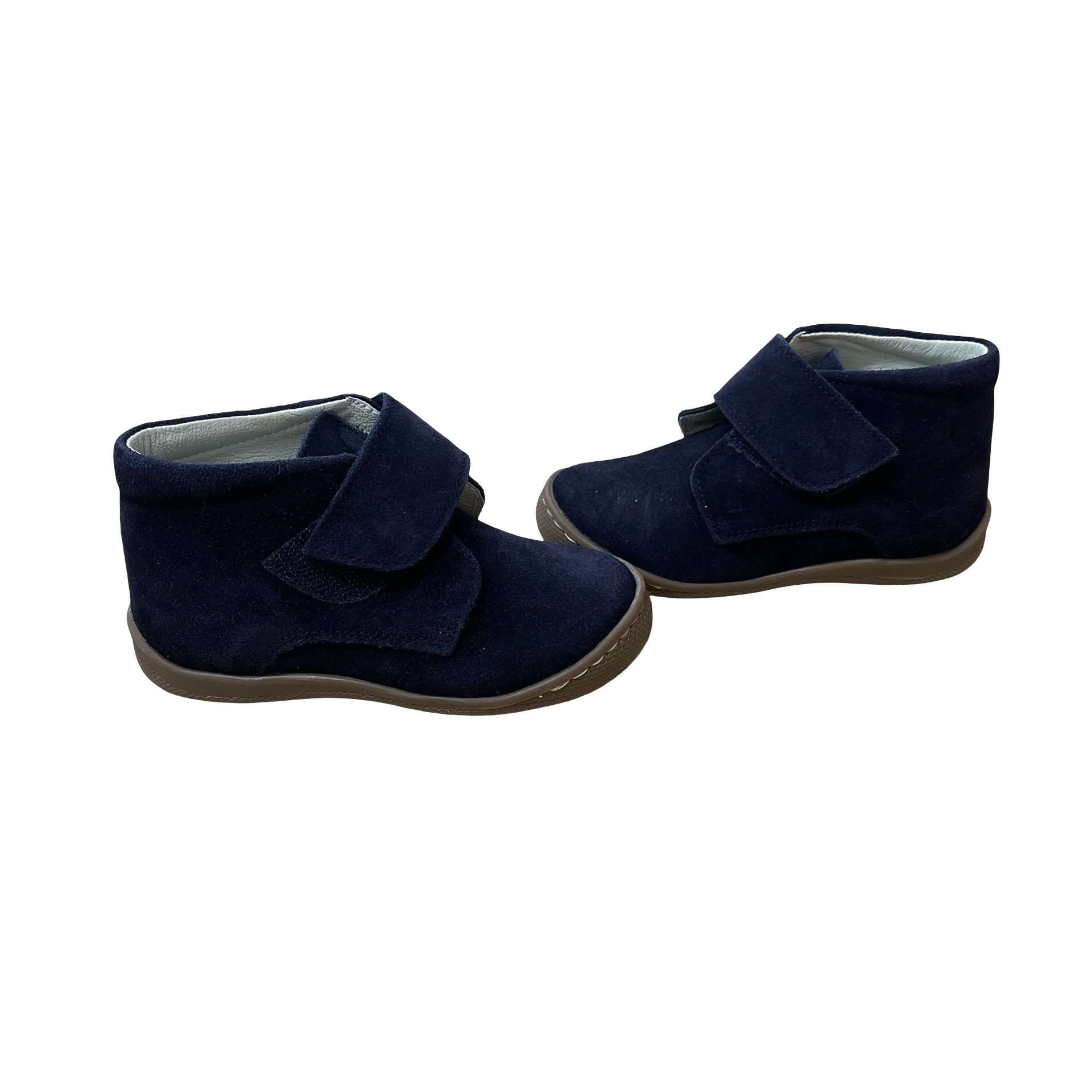 Geppettos Navy Suede Velcro Ankle Boots - Size 24 (8)