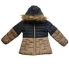 Jessica Simpson Brown & Black Hooded Puffer Winter Jacket - Size S 4