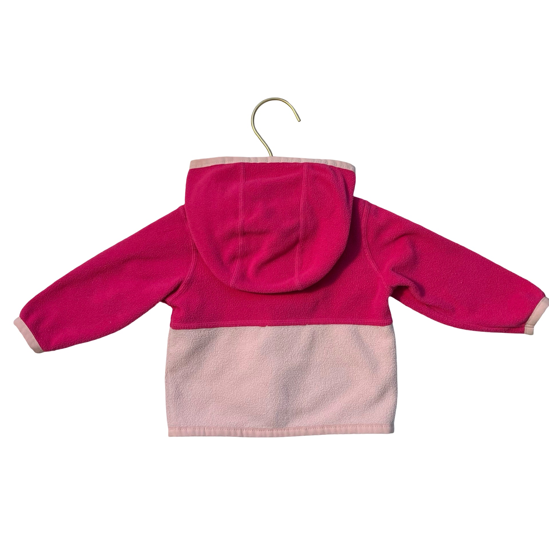 North Face Pink Fleece Hooded Jacket - Size 3-6 Mo