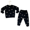 Miles Black Saint Bernard Dog Sweatshirt & Jogger Set - Size 12 Mo