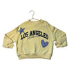 Zara Cropped Yellow 'Los Angeles' Sweatshirt - Size 6-7