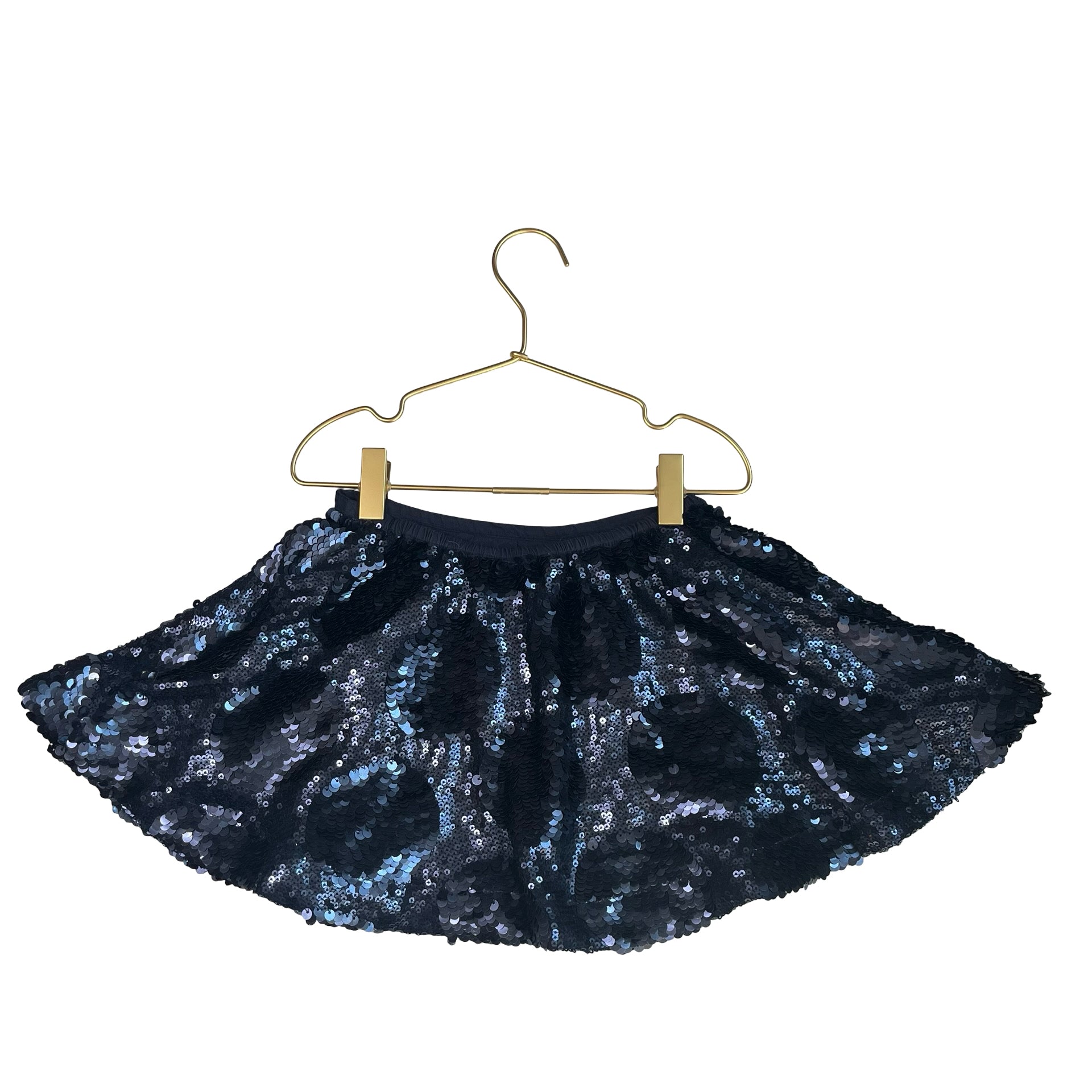 Mini Boden Navy Circle Pattern Sequin Skirt - Size 4-5