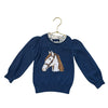 Janie and Jack Navy Horse Sweater - Size 12-18 Mo