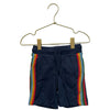 Little Green Radicals Navy & Rainbow Stripe Shorts - Size 12-18 Mo