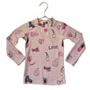 Soft Gallery Pink Graphic Print Rash Guard - Size 3T