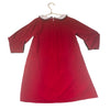 Bella Bliss Red Corduroy Dress, White Collar - Size 7