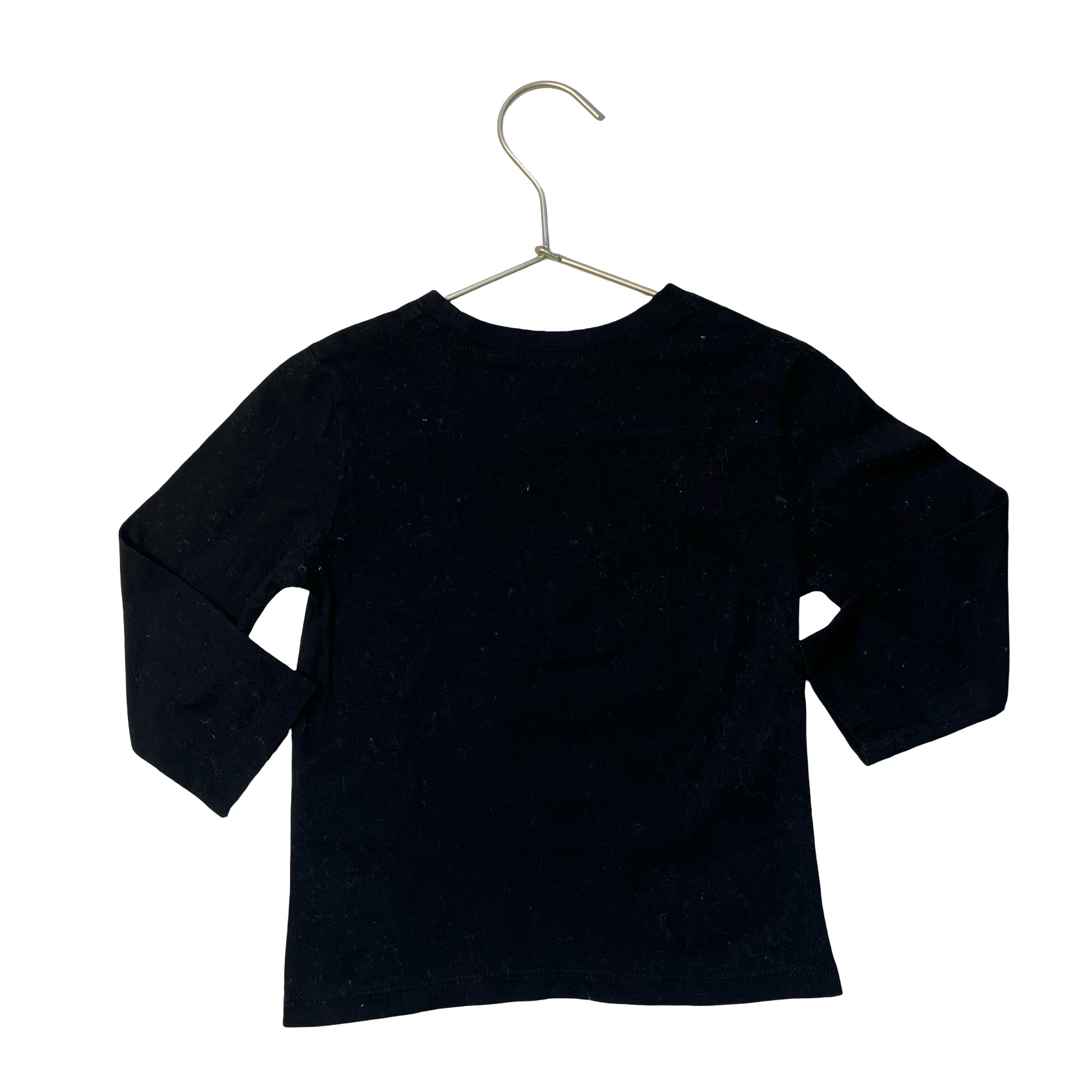 H&M Black Skeleton Graphic Shirt - Size 2T