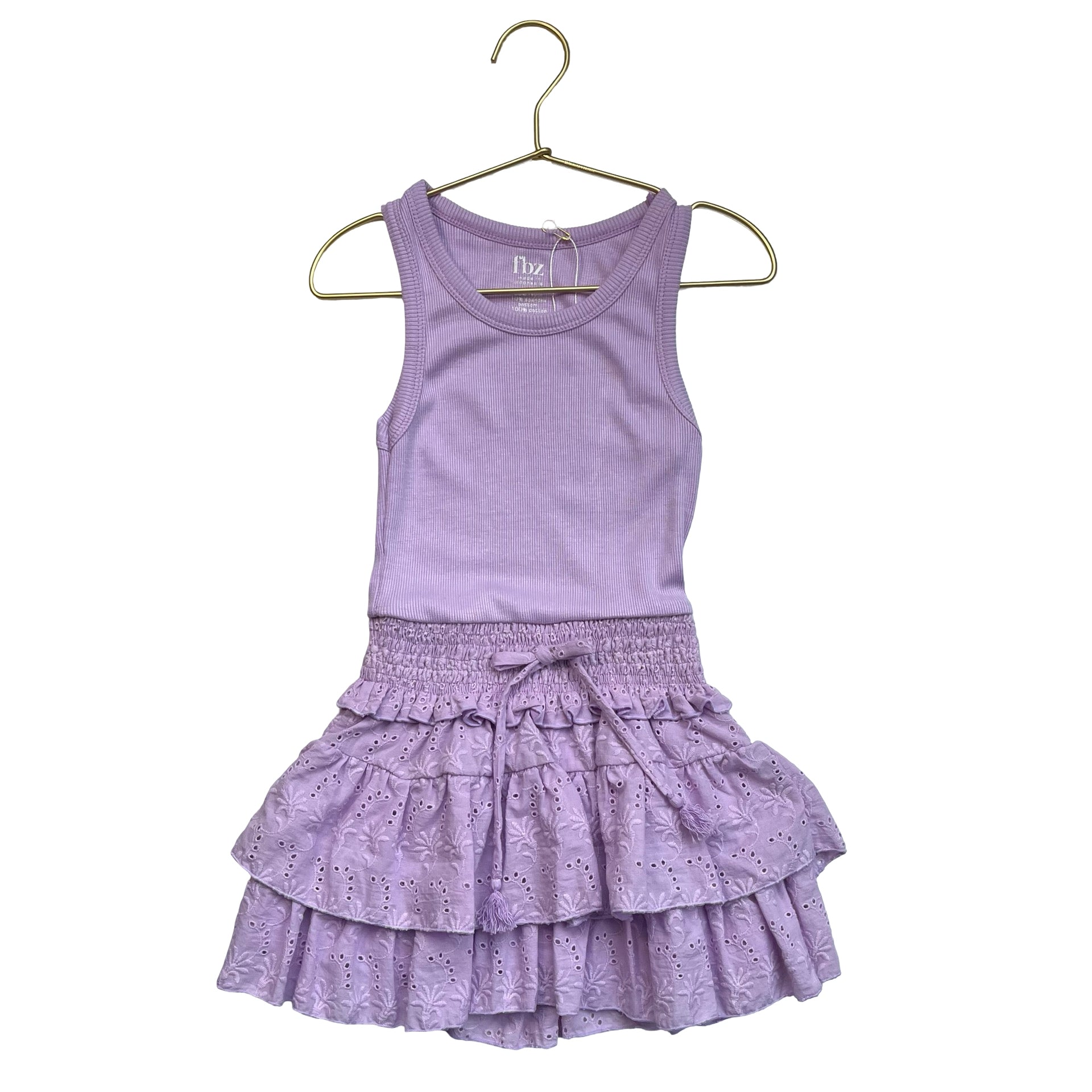 FBZ Flowers by Zoe Lavender Eyelet Tank Dress - Size 5
