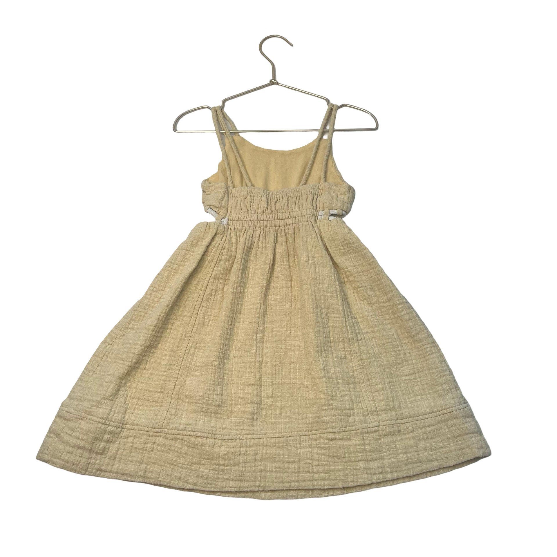 Zara Yellow Cotton Gauze Dress - Size 7