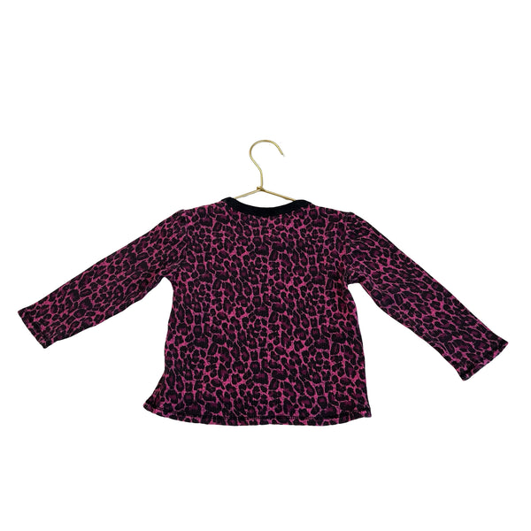 Cozii Purple Leopard Print Waffle Shirt - Size 2T
