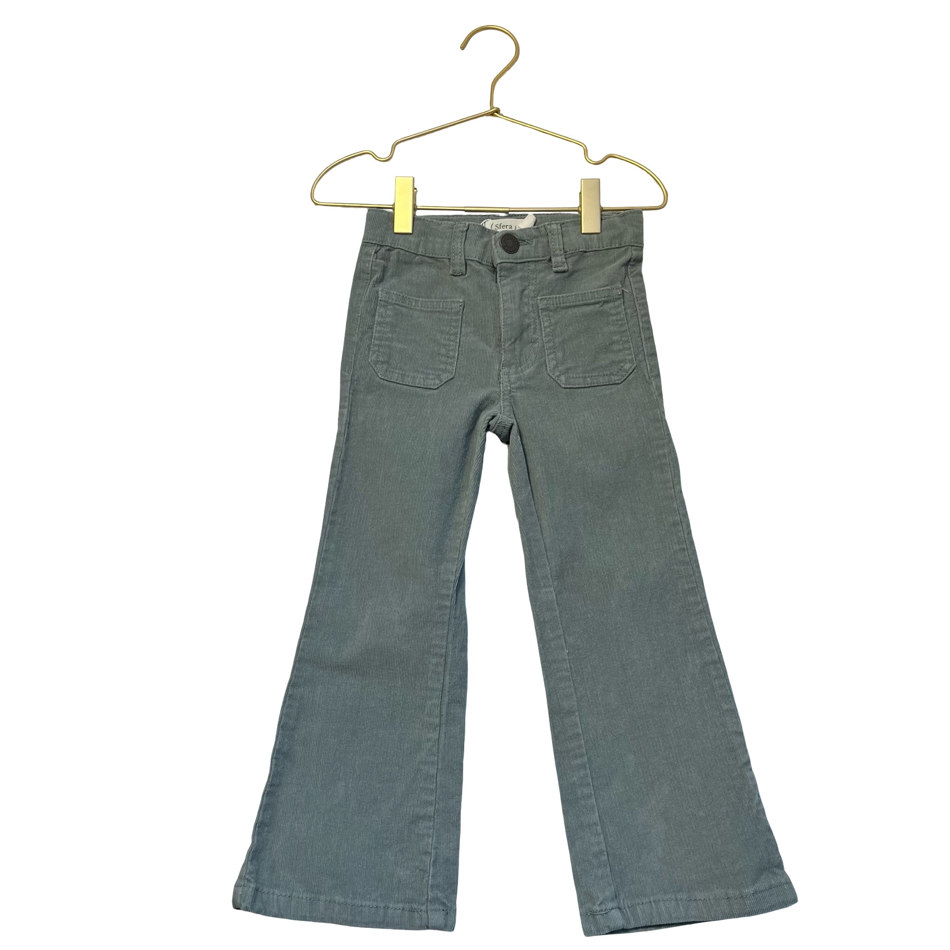 Sfera Sage Green Corduroy Flare Pants - Size 4-5