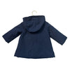 Jacadi Navy Hooded Jacket, White Trim - Size 18 Mo