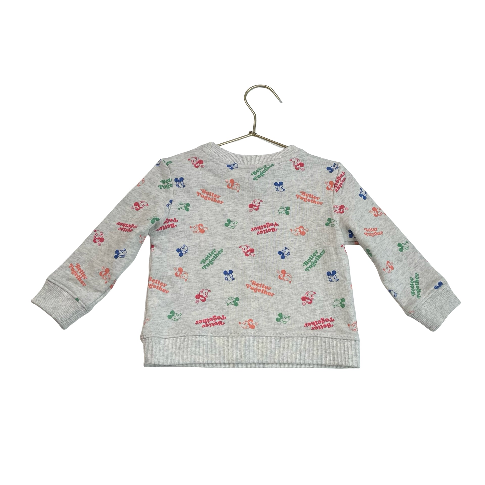 Janie and Jack x Disney Gray 'Better Together' Sweatshirt with Tags - 18-24 Mo