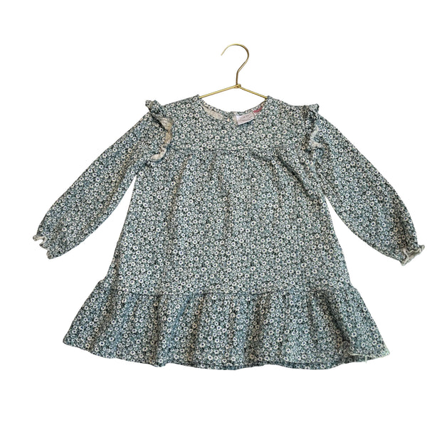 Zara Green Flower Print Dress - Size 3-4
