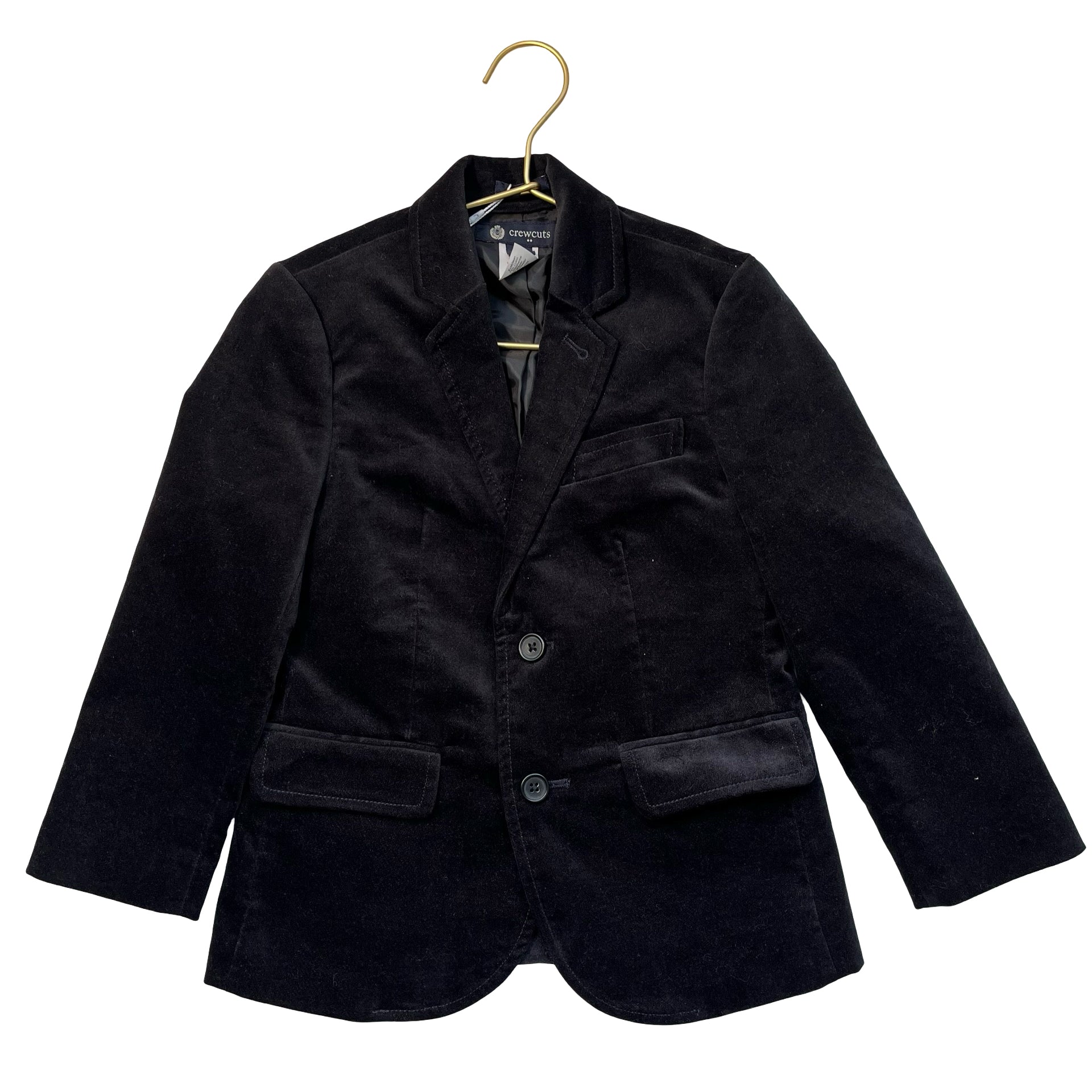 Crewcuts Thompson Black Velvet Blazer - Size 4-5